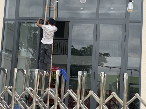 thi công cửa nhôm tai Tân Đô Long An